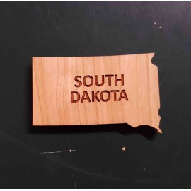 2" - South Dakota Hardwood Magnets with Logo