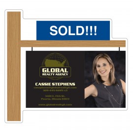 Realty Sign Business Card Magnet - 4.3" x 4" - 20 mil with Logo