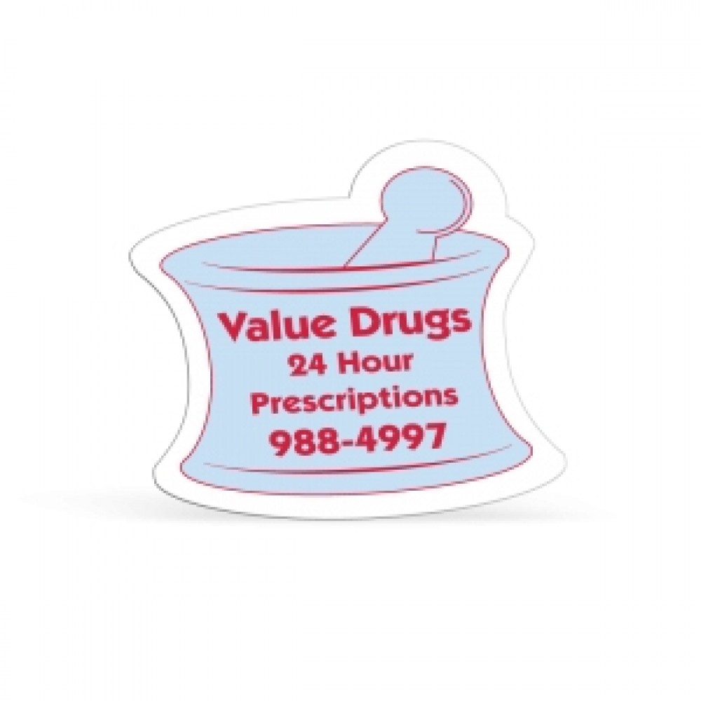 Custom Imprinted Mortar & Pestle 0.02" Thick Vinyl Die Cut Small Stock Magnet Custom Imprinted Mortar & Pestle 0.02" Thick Vinyl Die Cut Small Stock Magnet