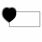 Personalized Magnet - Heart w/Rectangle - Full Color