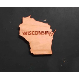 2" - Wisconsin Hardwood Magnets with Logo