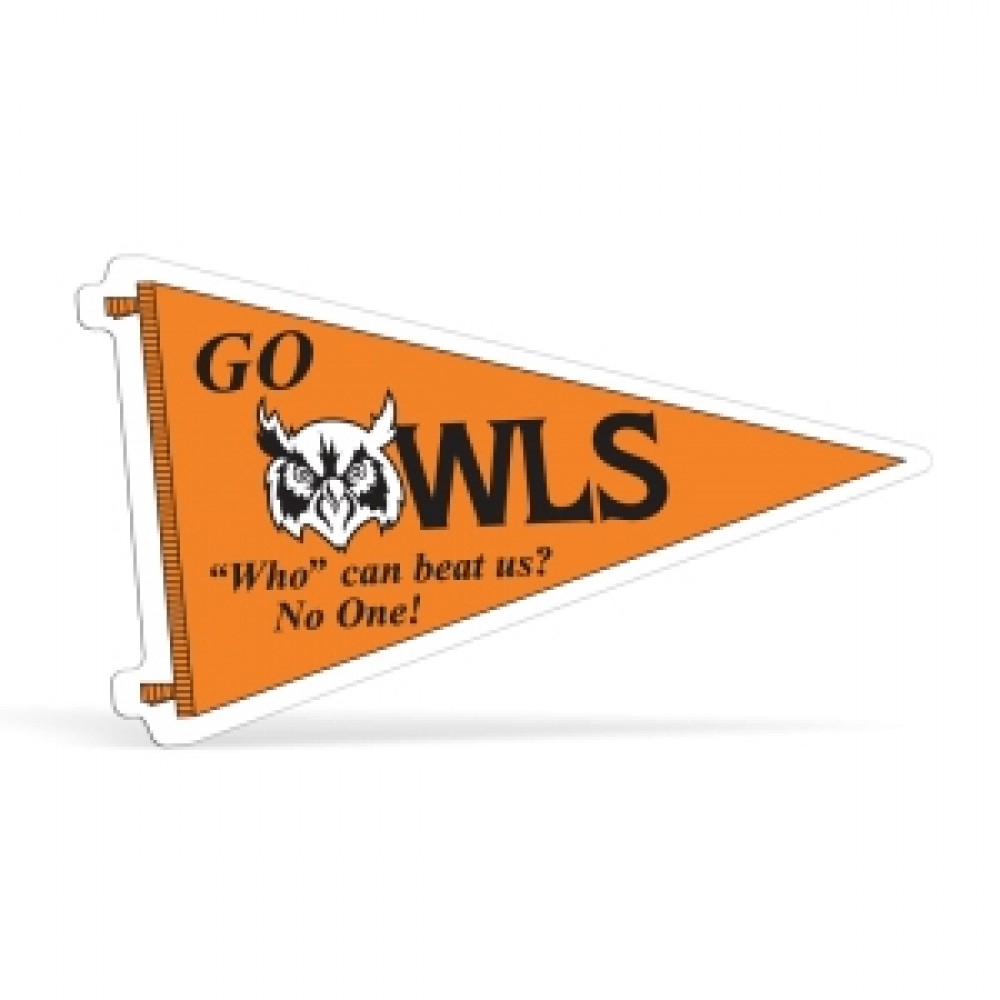 Logo Branded Pennant 0.02" Thick Vinyl Die Cut Large Stock Magnet Logo Branded Pennant 0.02" Thick Vinyl Die Cut Large Stock Magnet