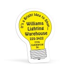 Promotional Light Bulb 0.03" Thick Vinyl Die Cut Small Stock Magnet