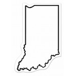Customized Indiana State Shape Magnet - Full Color