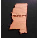 2" - Mississippi Hardwood Magnets with Logo