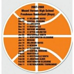 Personalized 20 Mil Basketball Schedule Magnet - Full Color
