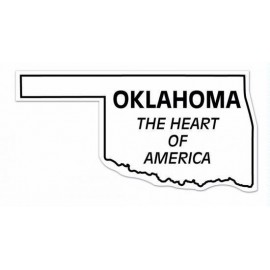 Logo Branded Oklahoma State Shape Magnet - Full Color