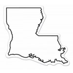 Louisiana State Shape Magnet - Full Color with Logo