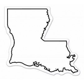 Louisiana State Shape Magnet - Full Color with Logo  Louisiana State Shape Magnet - Full Color with Logo