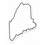 Maine State Shape Magnet - Full Color with Logo