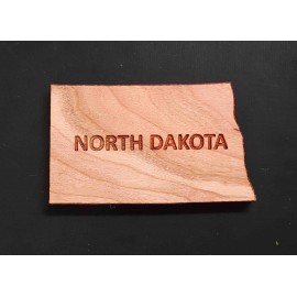2" - North Dakota Hardwood Magnets with Logo