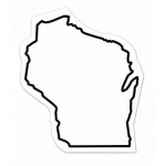 Wisconsin State Shape Magnet - Full Color with Logo