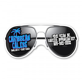 Sunglasses Magnet - 3.75" x 1.75" - 20 mil with Logo  Sunglasses Magnet - 3.75" x 1.75" - 20 mil with Logo
