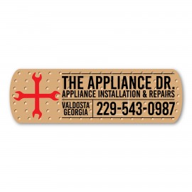 Logo Branded Band-aid Magnet - 4" x 1.25" - 20 mil  Logo Branded Band-aid Magnet - 4" x 1.25" - 20 mil