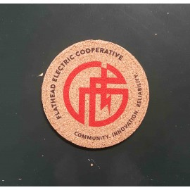 2" - Custom Color Printed Cork Magnets - USA-Made Logo Branded
