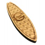 Promotional 10 Square Inch Etched Bamboo Magnet