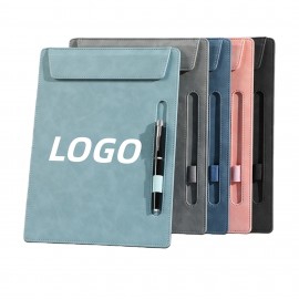 A4 Leather Folder Board Writing Pad with Pen Holder Custom Printed