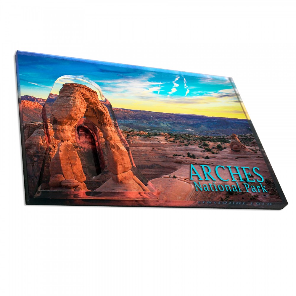 Custom Imprinted 5 Square Inch Acrylic Dual Layer Magnet Custom Imprinted 5 Square Inch Acrylic Dual Layer Magnet