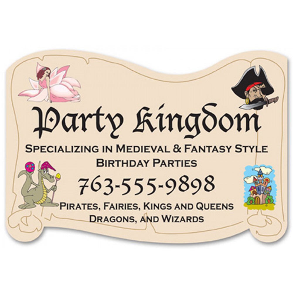 Custom Imprinted Full Color Magnet (4.25"x 6.2") Scroll Shaped Custom Imprinted Full Color Magnet (4.25"x 6.2") Scroll Shaped