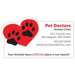 Custom Printed Full Color Magnet (4.5"x 2.5") Rectangle W/Heart