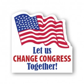 Custom Printed Flag Shape Stock Vinyl Magnet - 30mil