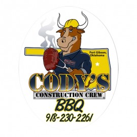 Oval Shape Stock Vinyl Magnet - 20mil Custom Printed