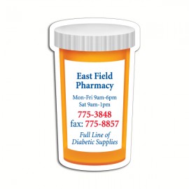 Promotional Pill Bottle Magnetic Note Holder (20 Mil)