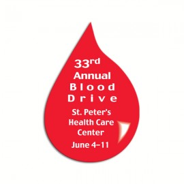 30 Mil Droplet Magnetic Note Holder Logo Branded