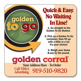 Custom Imprinted 30 Mil TuffMag Outdoor Square Shaped Round Corner Magnet