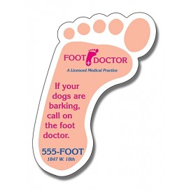 20 Mil Coated Footprint Shape Magnet Custom Imprinted  20 Mil Coated Footprint Shape Magnet Custom Imprinted