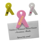 Custom Imprinted Awareness Ribbon Magnetic Memo Holder Clip