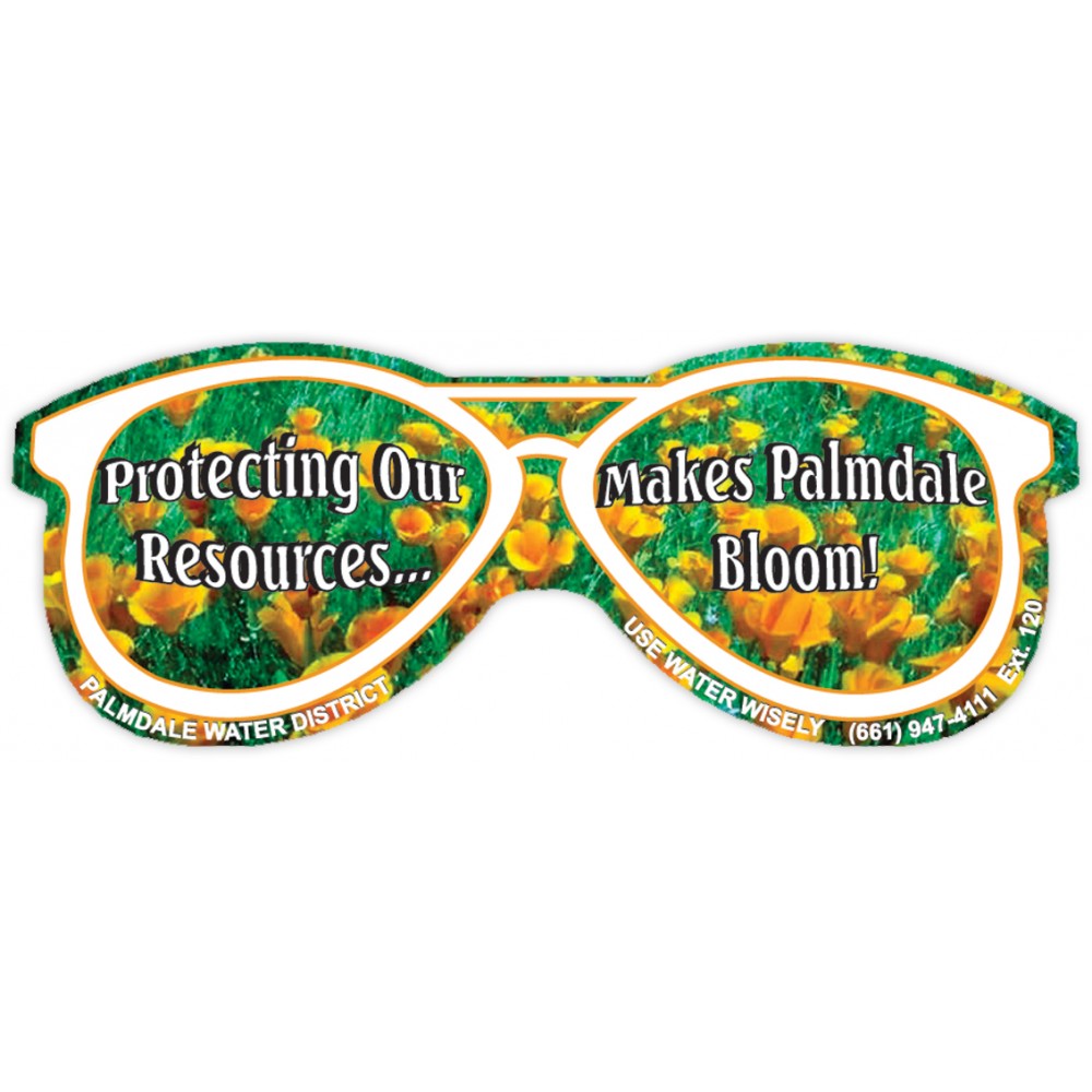 Promotional Full Color Magnet (3.875 x 1.5) Glasses