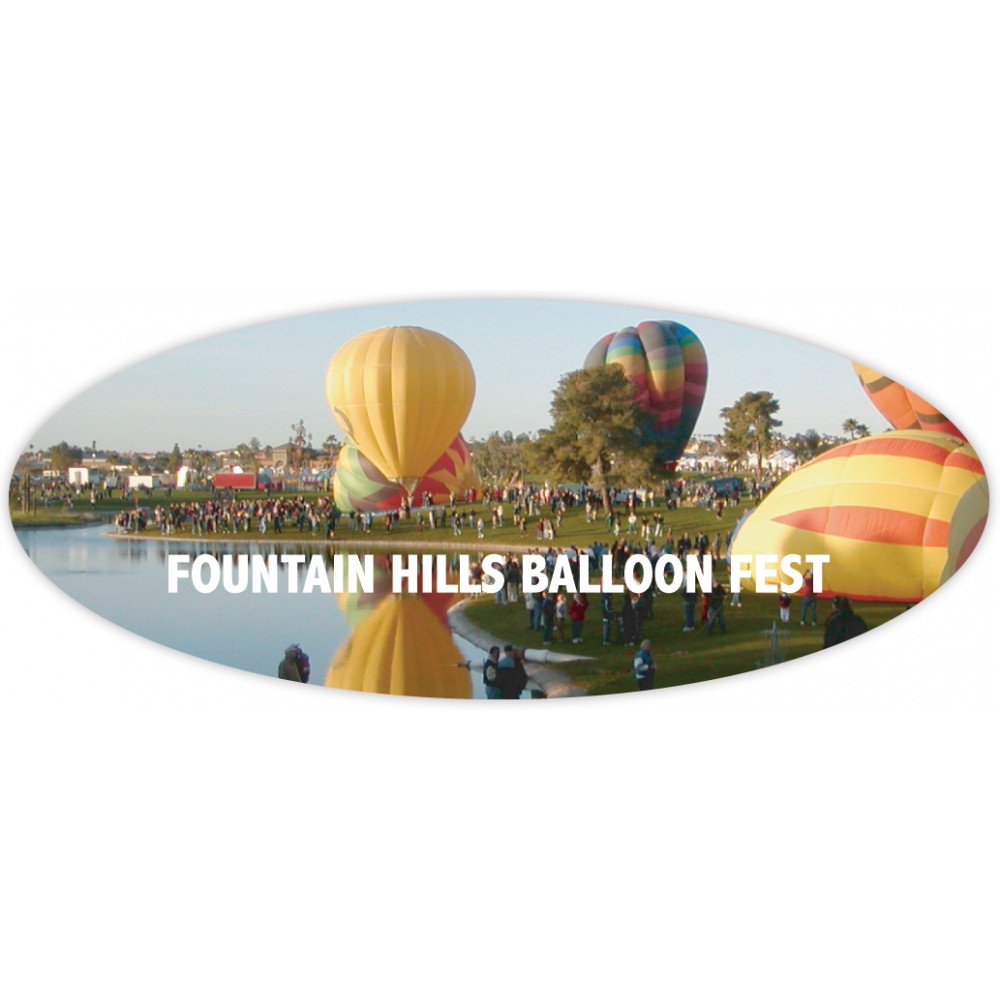 Custom Imprinted Full Color Magnet (3.375 x 1.375) Oval Custom Imprinted Full Color Magnet (3.375 x 1.375) Oval