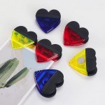 Promotional Heart Shaped Translucent Magnetic Power Memo Clip
