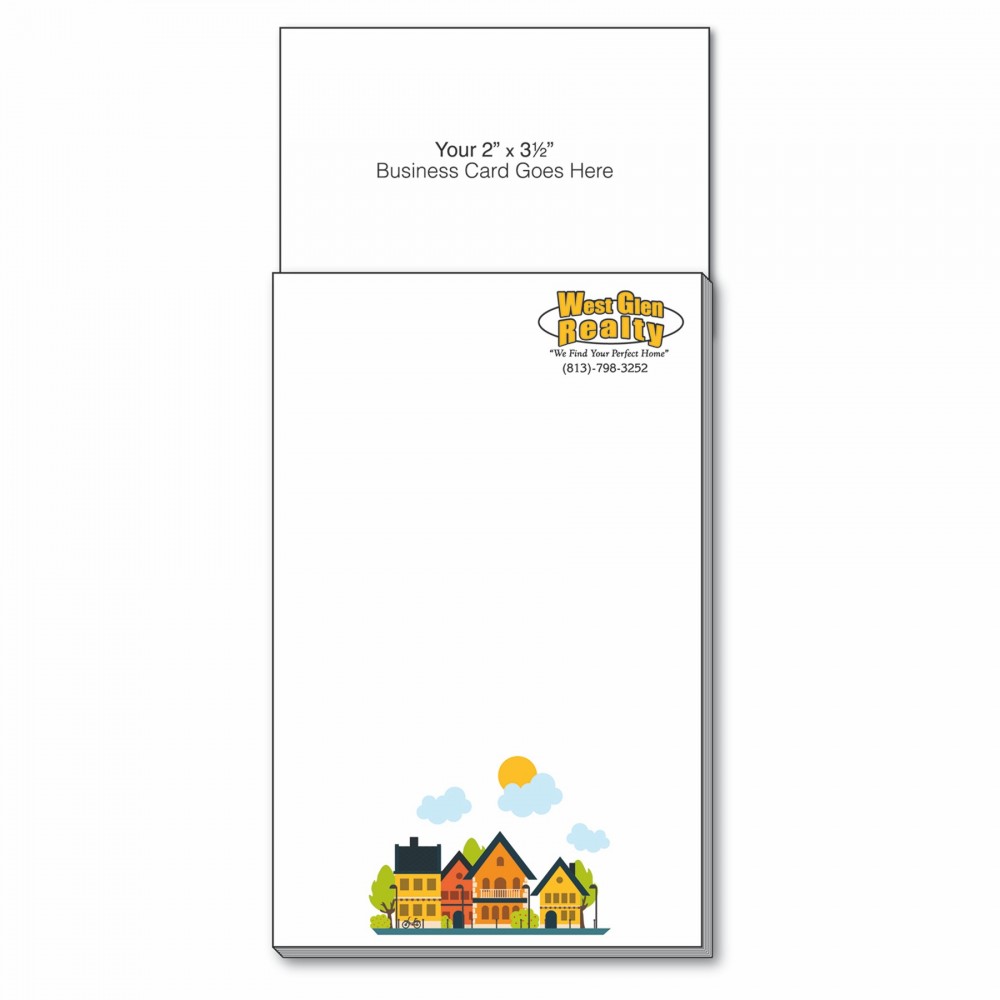 Self-Adhesive Add-On Business Card Magnet + Totally Custom Pad Logo Branded Self-Adhesive Add-On Business Card Magnet + Totally Custom Pad Logo Branded