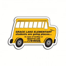 Logo Branded 30 Mil School Bus Magnetic Note Holder  Logo Branded 30 Mil School Bus Magnetic Note Holder