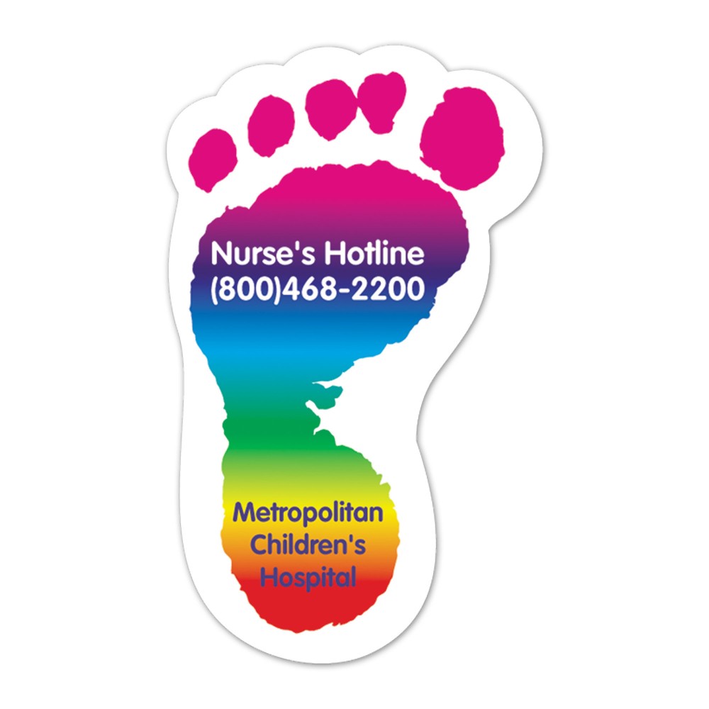 Full Color Magnet (2"x3.125") Left Foot Shape Logo Branded Full Color Magnet (2"x3.125") Left Foot Shape Logo Branded