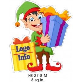 Logo Branded Elf Gift Shop Magnet (8 Square Inch)