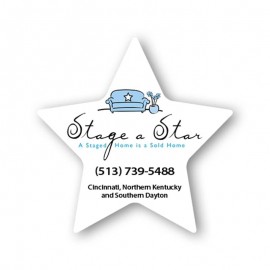 Star Shape Stock Vinyl Magnet - 20mil Logo Branded