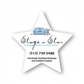 Star Shape Stock Vinyl Magnet - 20mil Logo Branded  Star Shape Stock Vinyl Magnet - 20mil Logo Branded