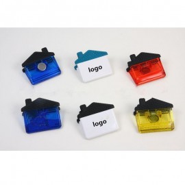 House Shape Magnetic Clip Logo Branded