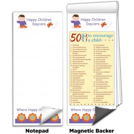 Promotional 3 1/2"x8" Full-Color Magnetic Notepads - Encourage a Child