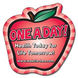 20 Mil Apple Shape Coated Magnet Custom Imprinted