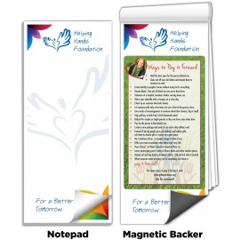 Full-Color Magnetic Notepads - Pay it Forward Ideas (3 1/2" x 8") Custom Printed