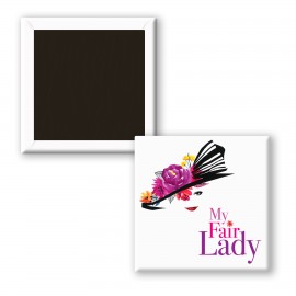 Logo Branded 2" Square Button Style Refrigerator Magnet w/Full Magnetic Back  Logo Branded 2" Square Button Style Refrigerator Magnet w/Full Magnetic Back