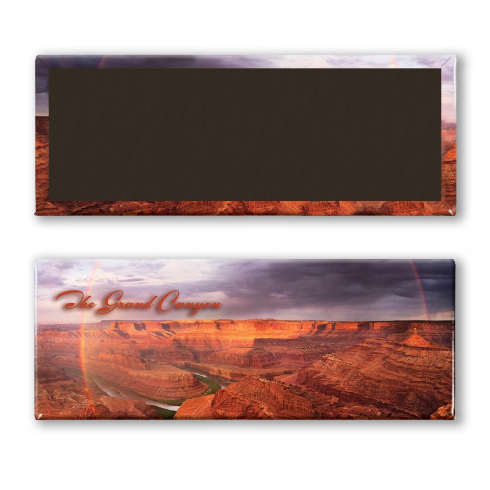 Custom Printed 1.75" X 5" Panoramic Full Color Button Style Refrigerator Magnet