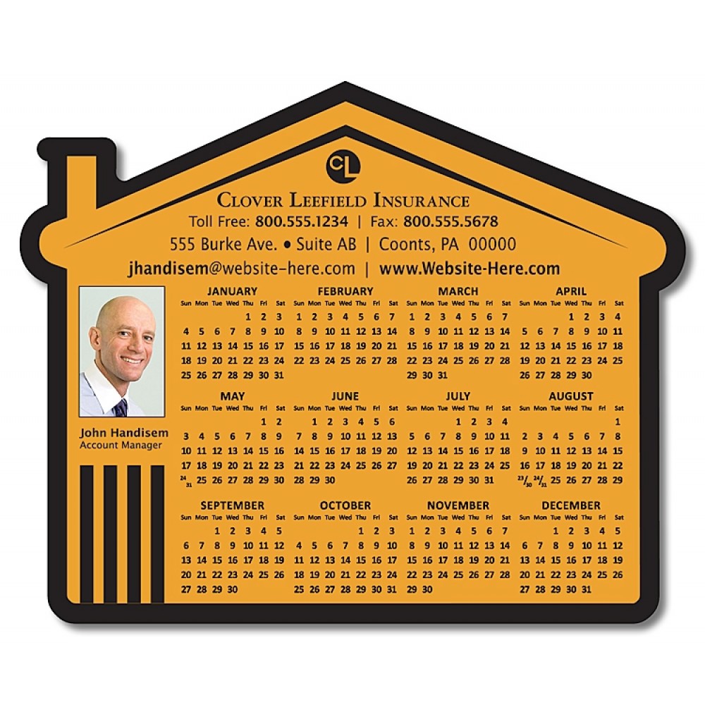 25 Mil House Shaped Laminated Magnet Logo Branded 25 Mil House Shaped Laminated Magnet Logo Branded