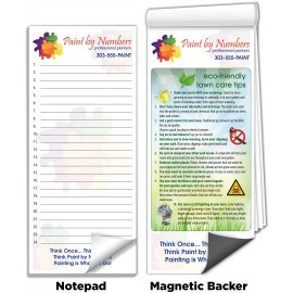 3 1/2"x8" Full-Color Magnetic Notepads - Eco Gardening Tips Logo Branded