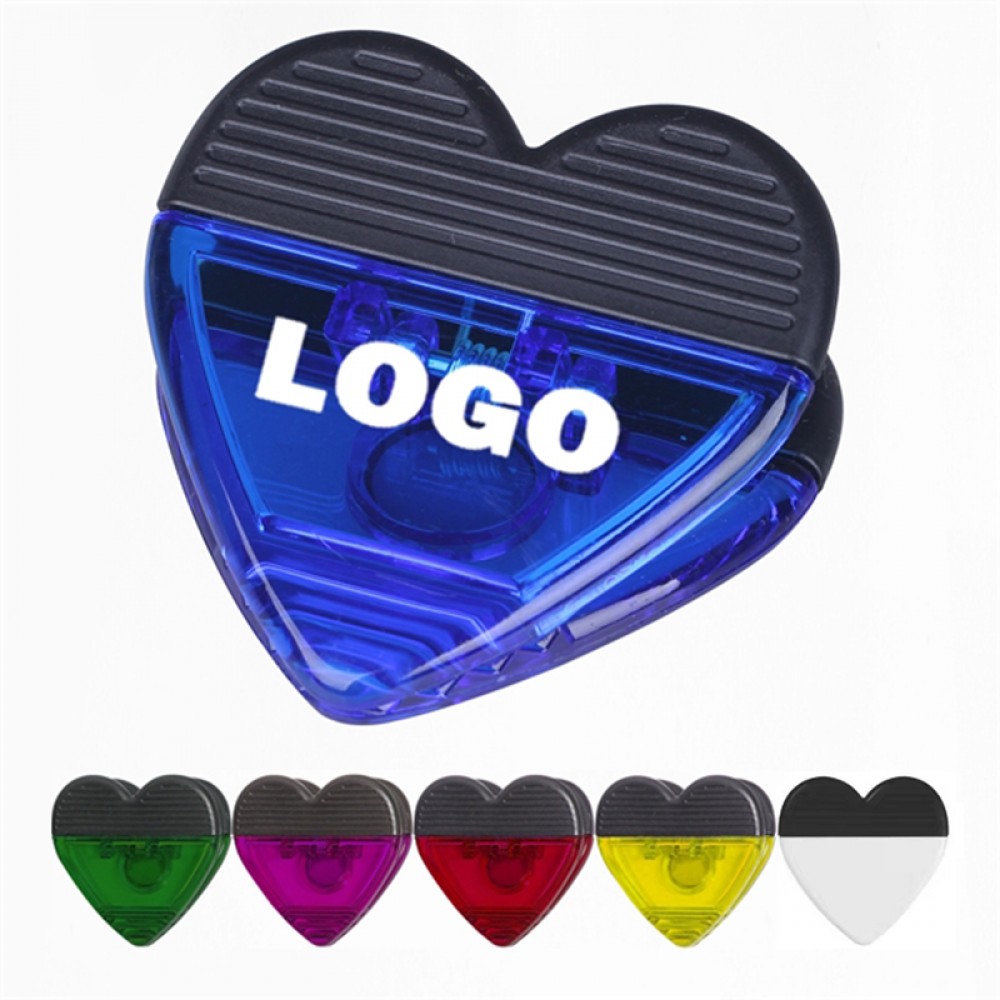 2 4/5" Custom Heart-Shaped Magnetic Refrigerator Clip Custom Imprinted