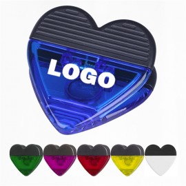 2 4/5" Custom Heart-Shaped Magnetic Refrigerator Clip Custom Imprinted